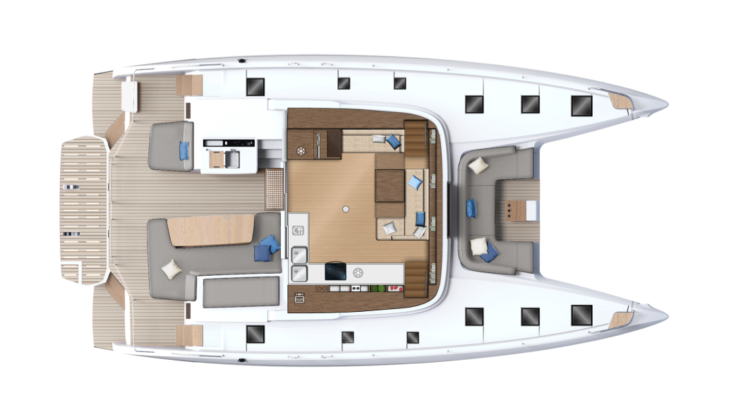 Lagoon 55 – Hauptdeck 6 Kabinen