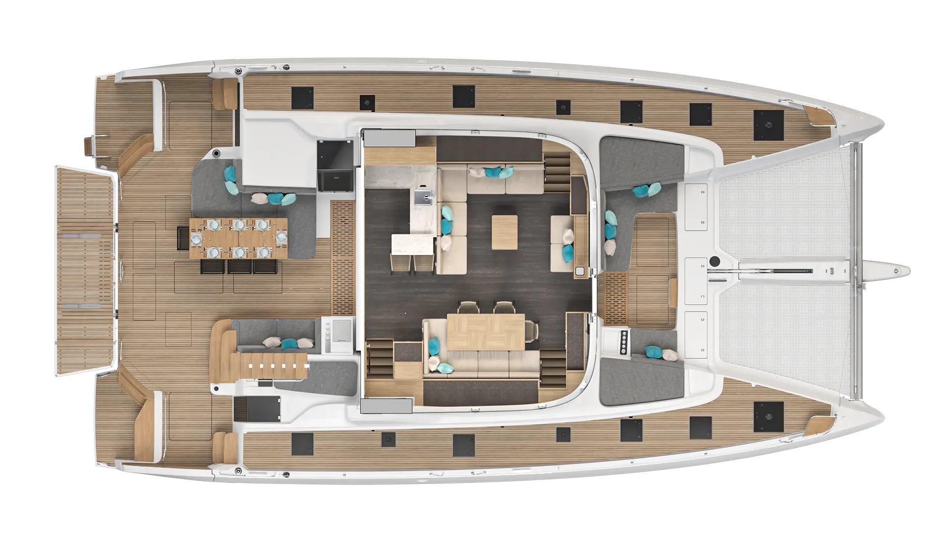 Lagoon 60 – Salon Galley Down
